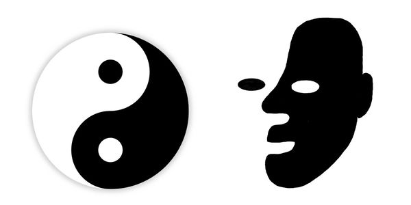 Shadowface Productions brand graphic: a yin-yang symbol beside a face silhouette