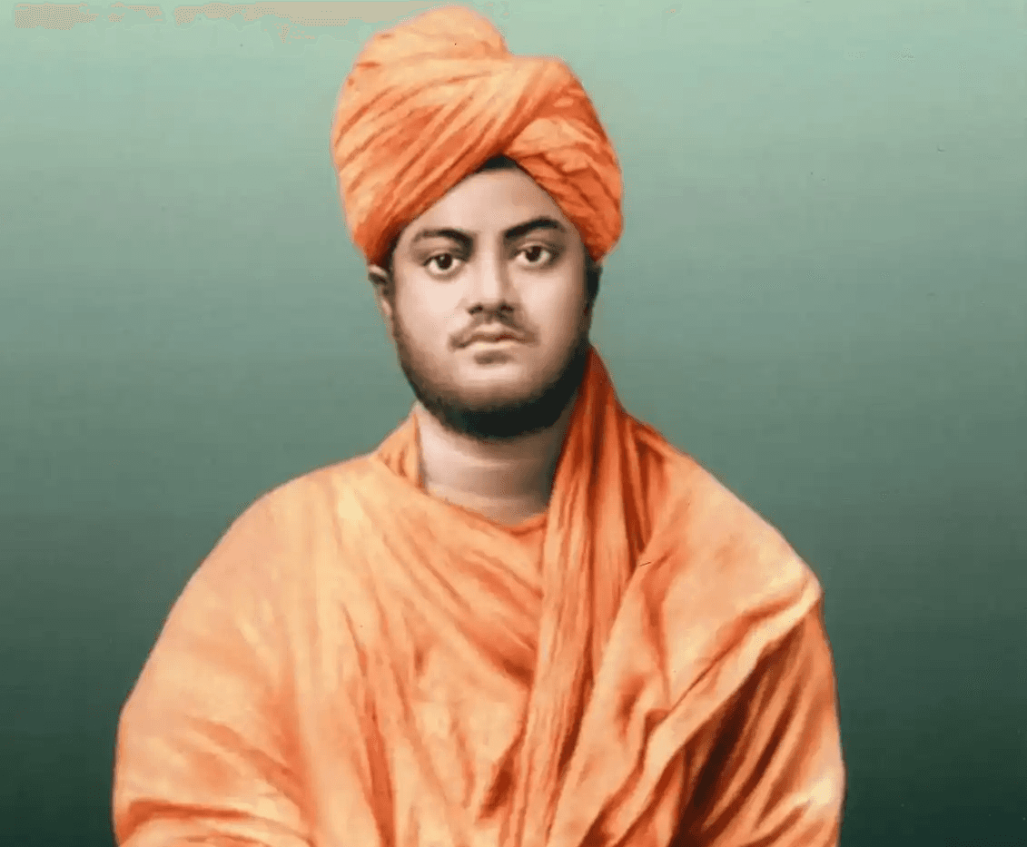 Painted portrait of Swami Vivekananda