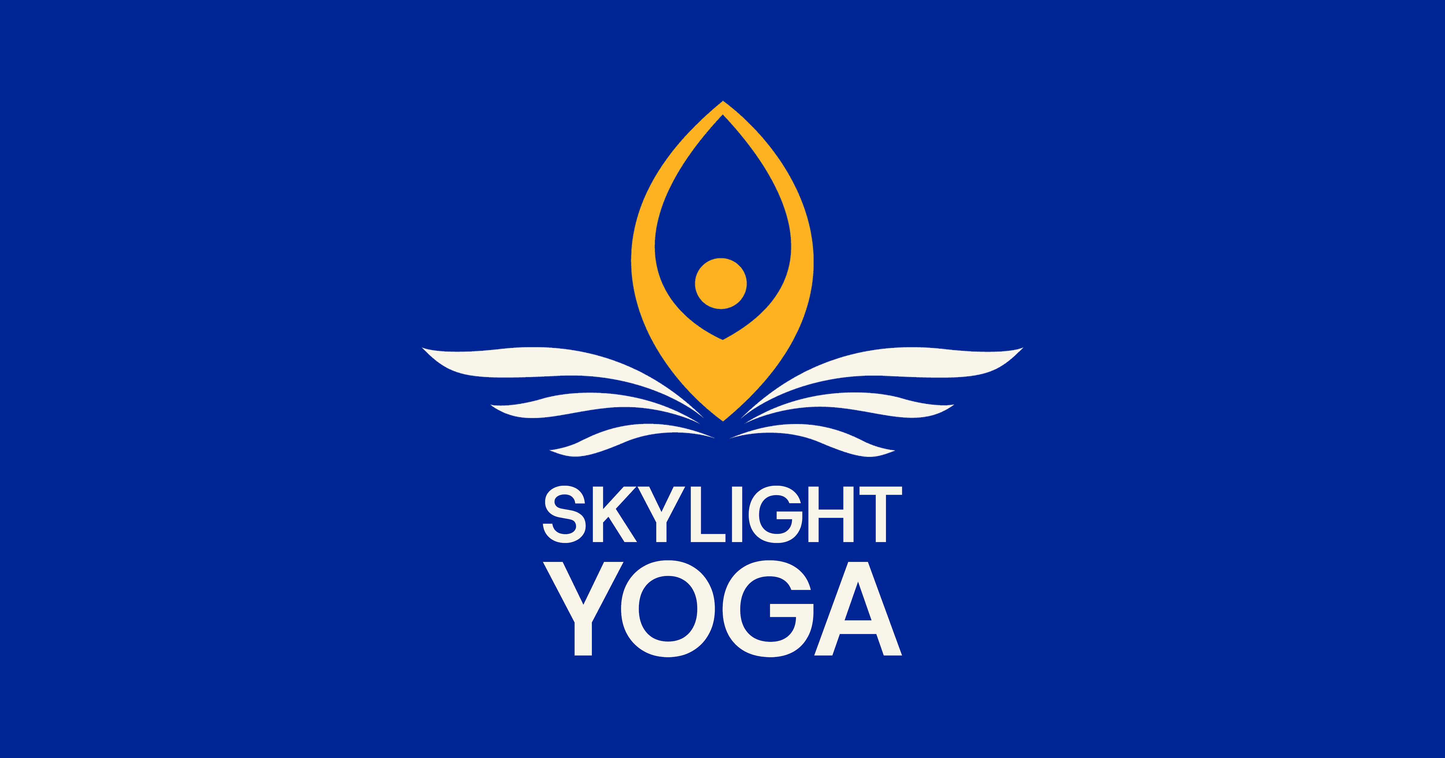 SkyLight Yoga emblem on blue