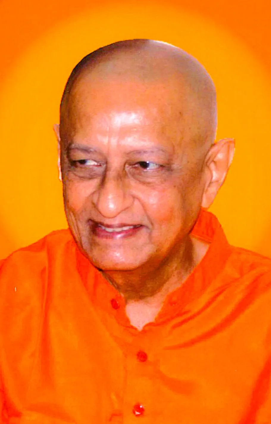 Swami Pranav Chaitanya Puri in orange robes