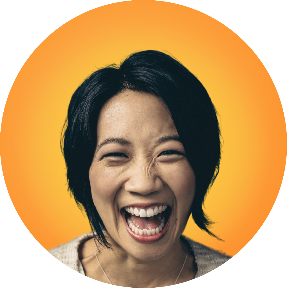 Anna Choi laughing, founder of SolJoy