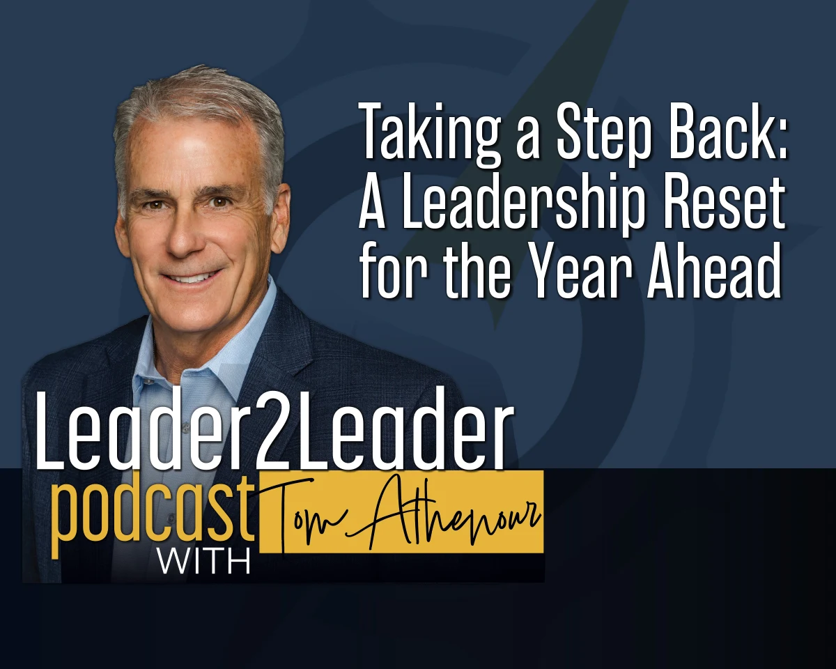 Podcast episode art: Tom Athenour, Taking a Step Back