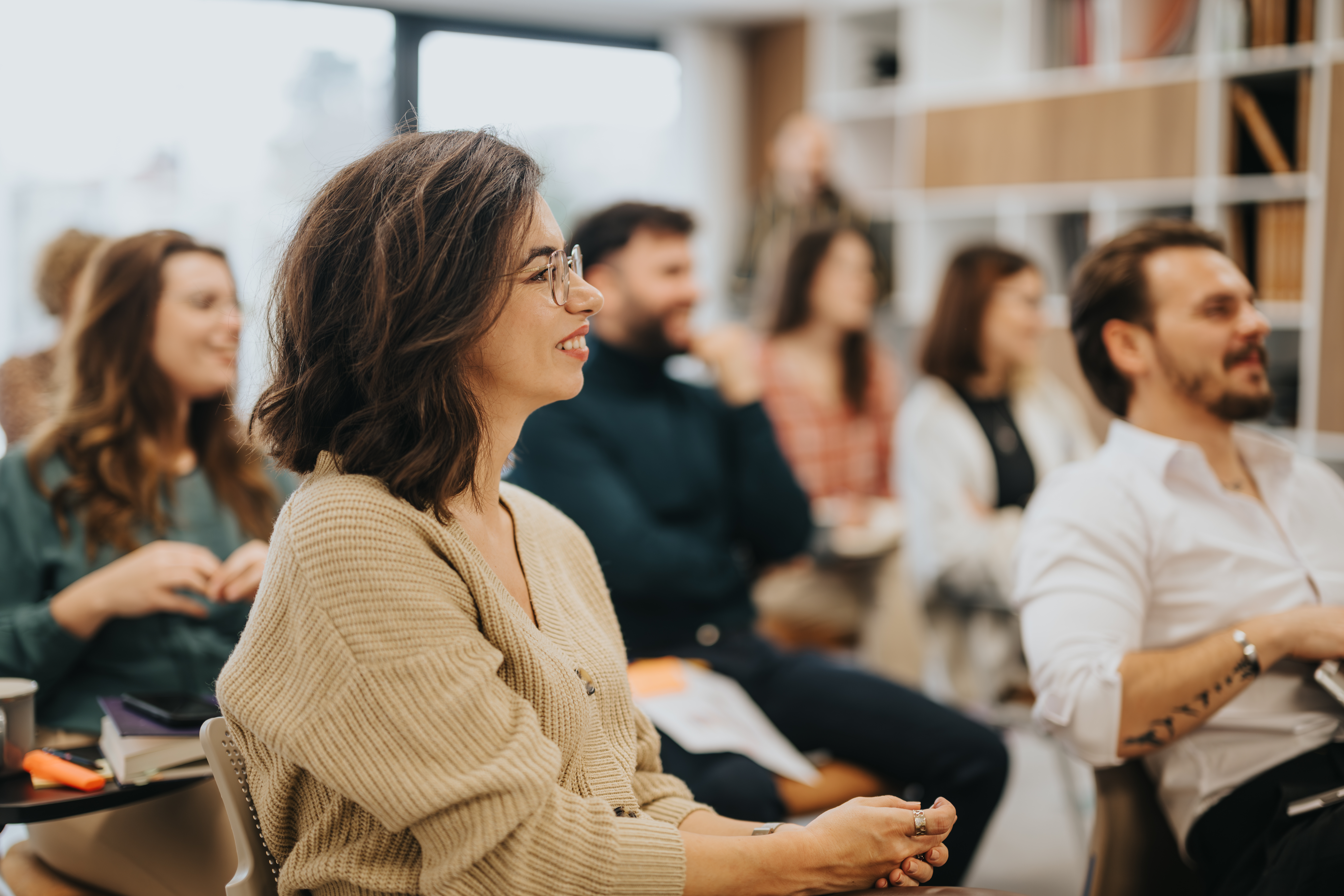 Group of young professionals engaged at a workshop