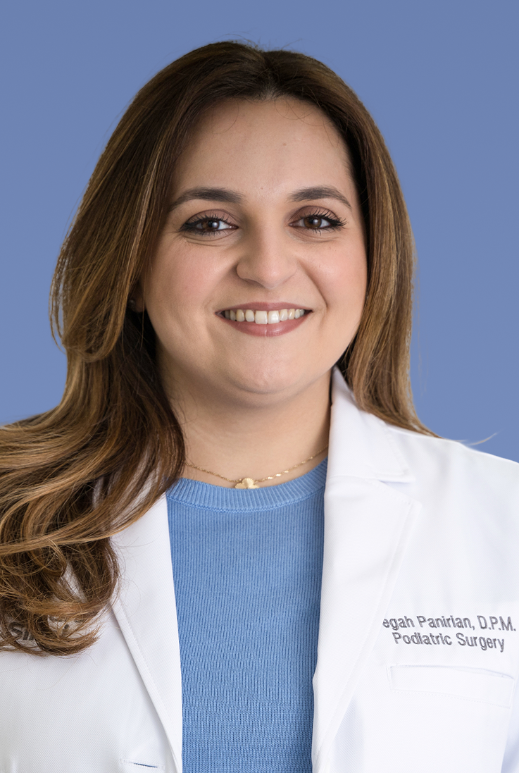 Portrait of Dr. Pegah Panirian in a white coat