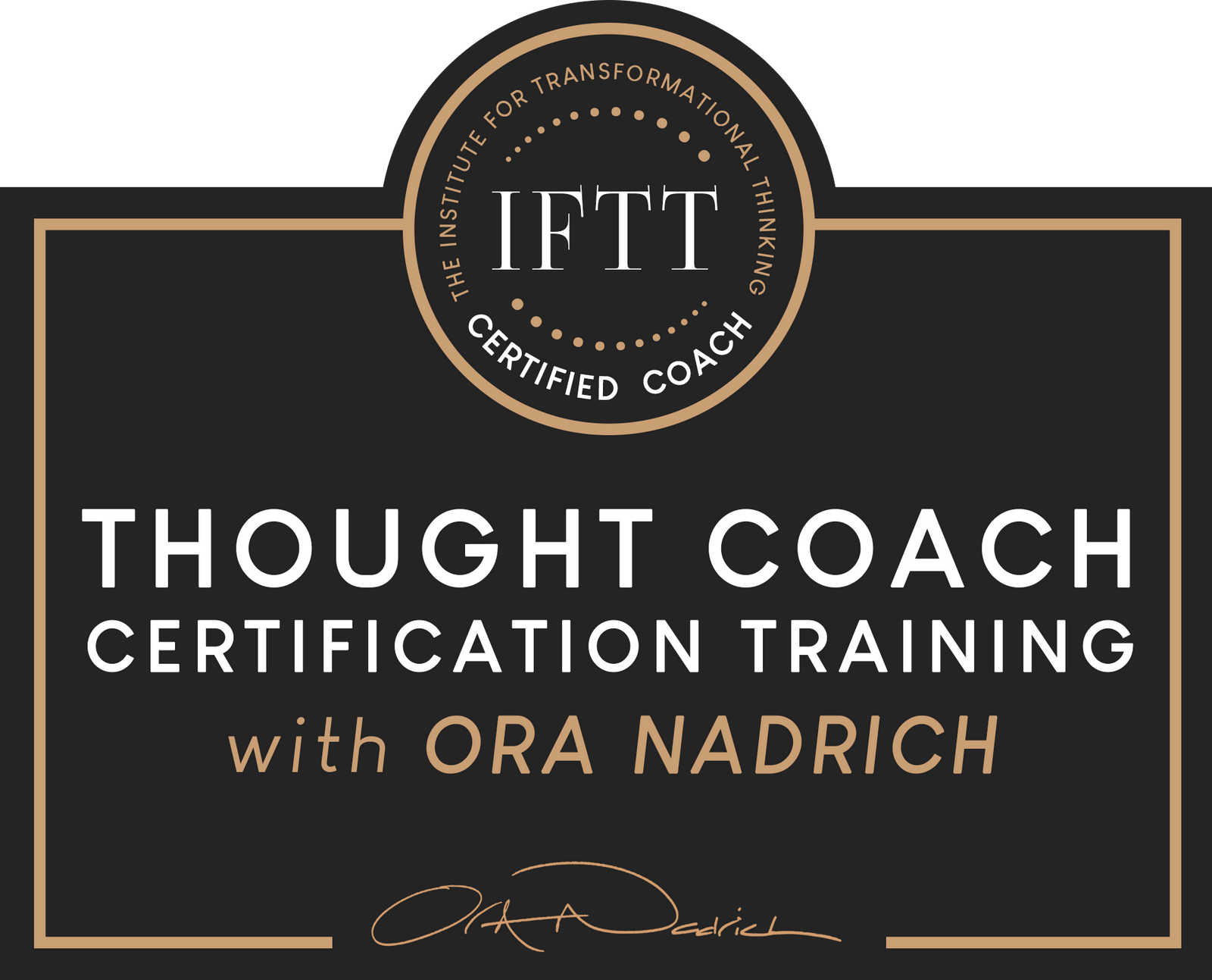 Thought Coach Certification Training title card with the IFTT certified coach seal — video poster