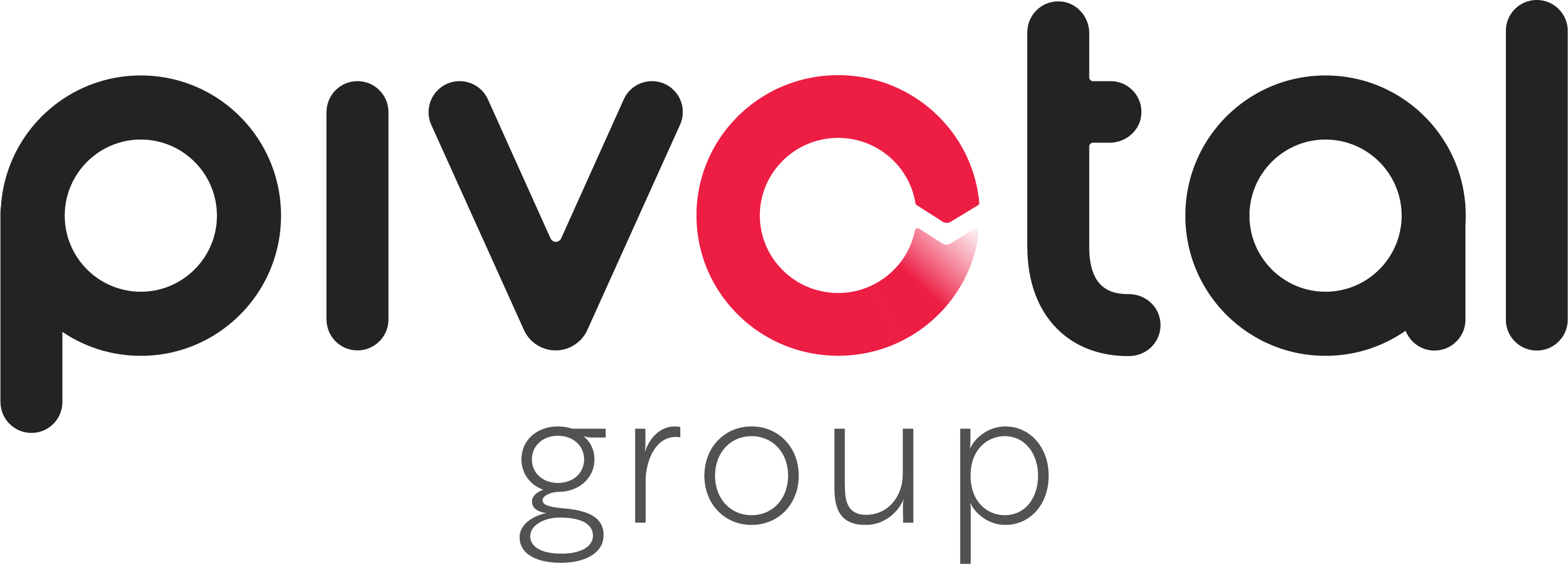 The Pivotal Group logo — wordmark with red circular-arc o