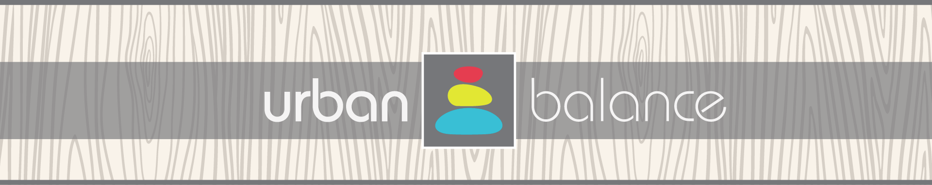Urban Balance stacked-stones logomark and wordmark