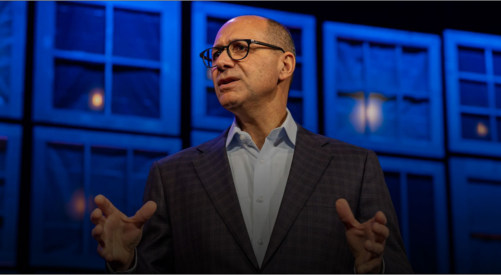 Basil Denno speaking at a leadership event