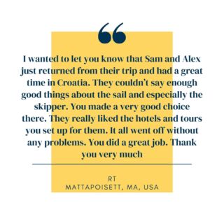 Instagram post: traveler testimonial from RT in Mattapoisett, Massachusetts