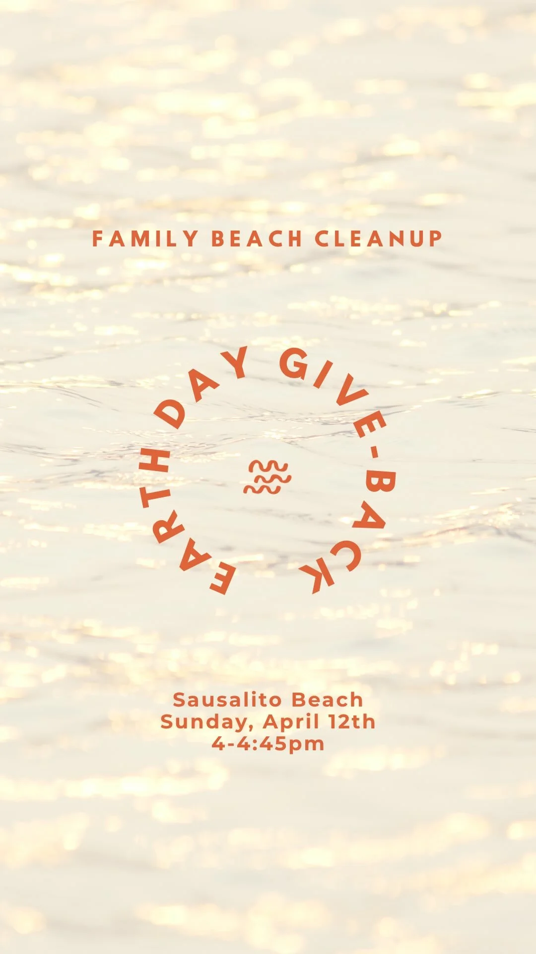 Earth Day Give-Back family beach cleanup announcement