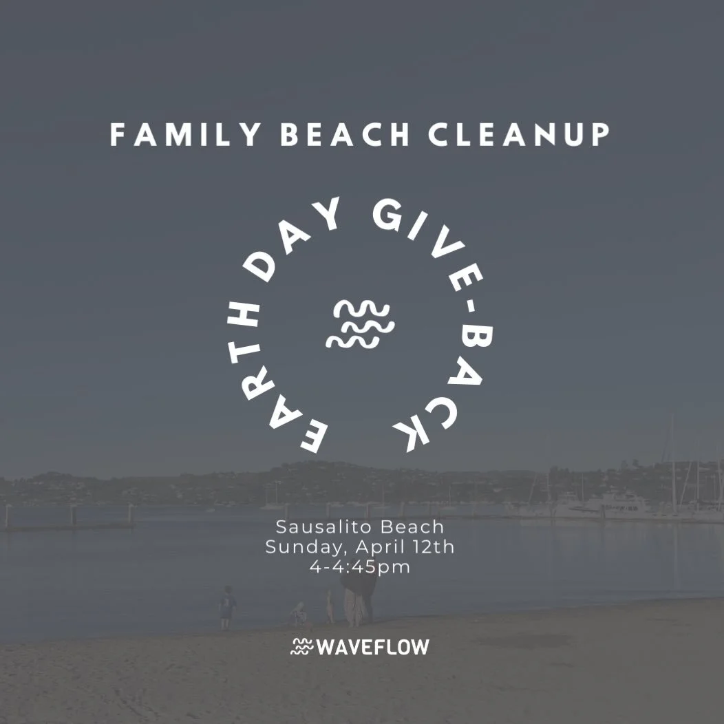 Earth Day Give-Back family beach cleanup poster
