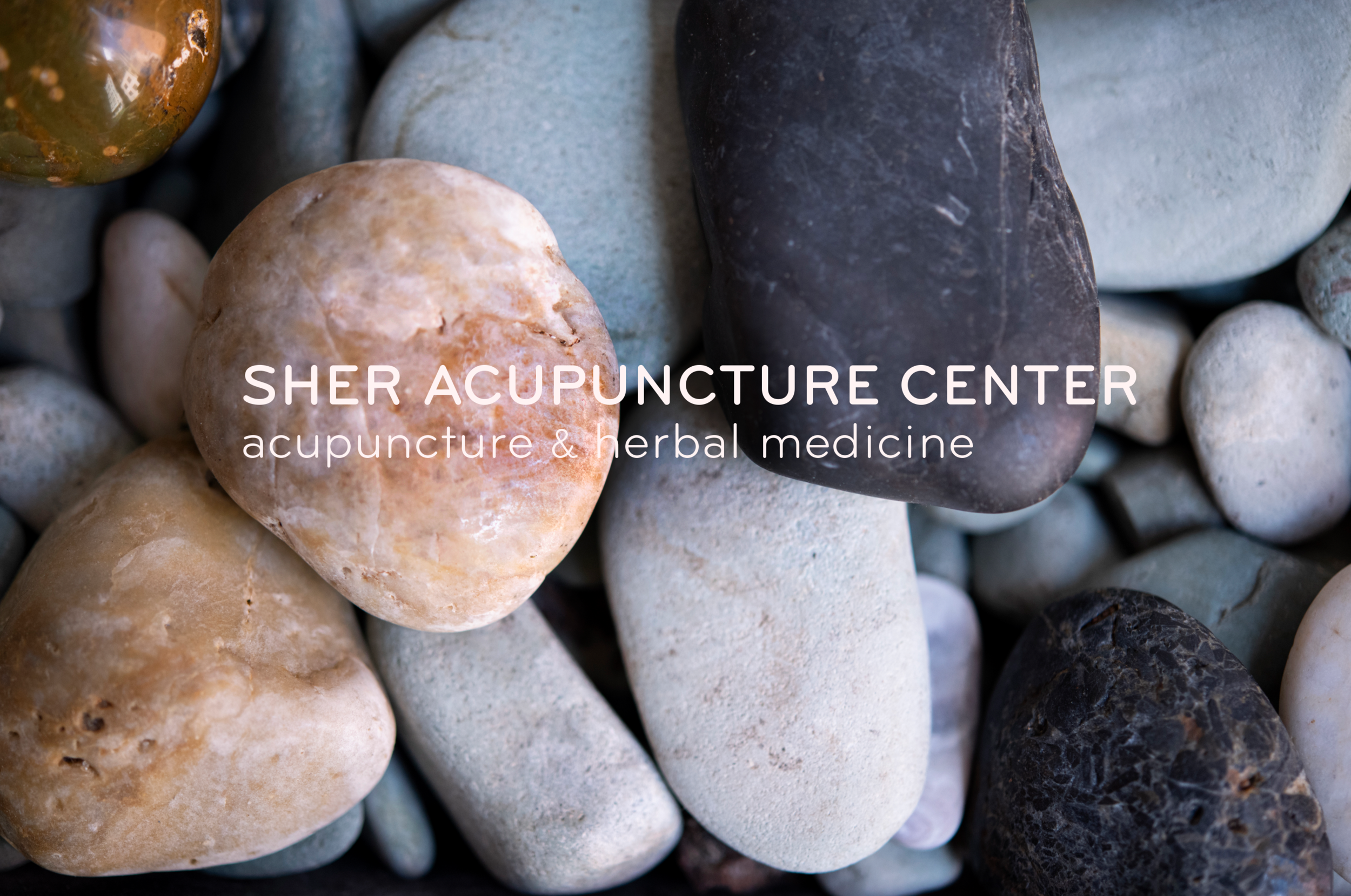 Smooth river stones