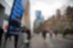 Runners and cheering spectators at the NYC Half marathon