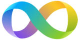 Infinity Dermatology rainbow infinity loop logo