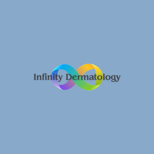 Infinity Dermatology wordmark and infinity loop symbol