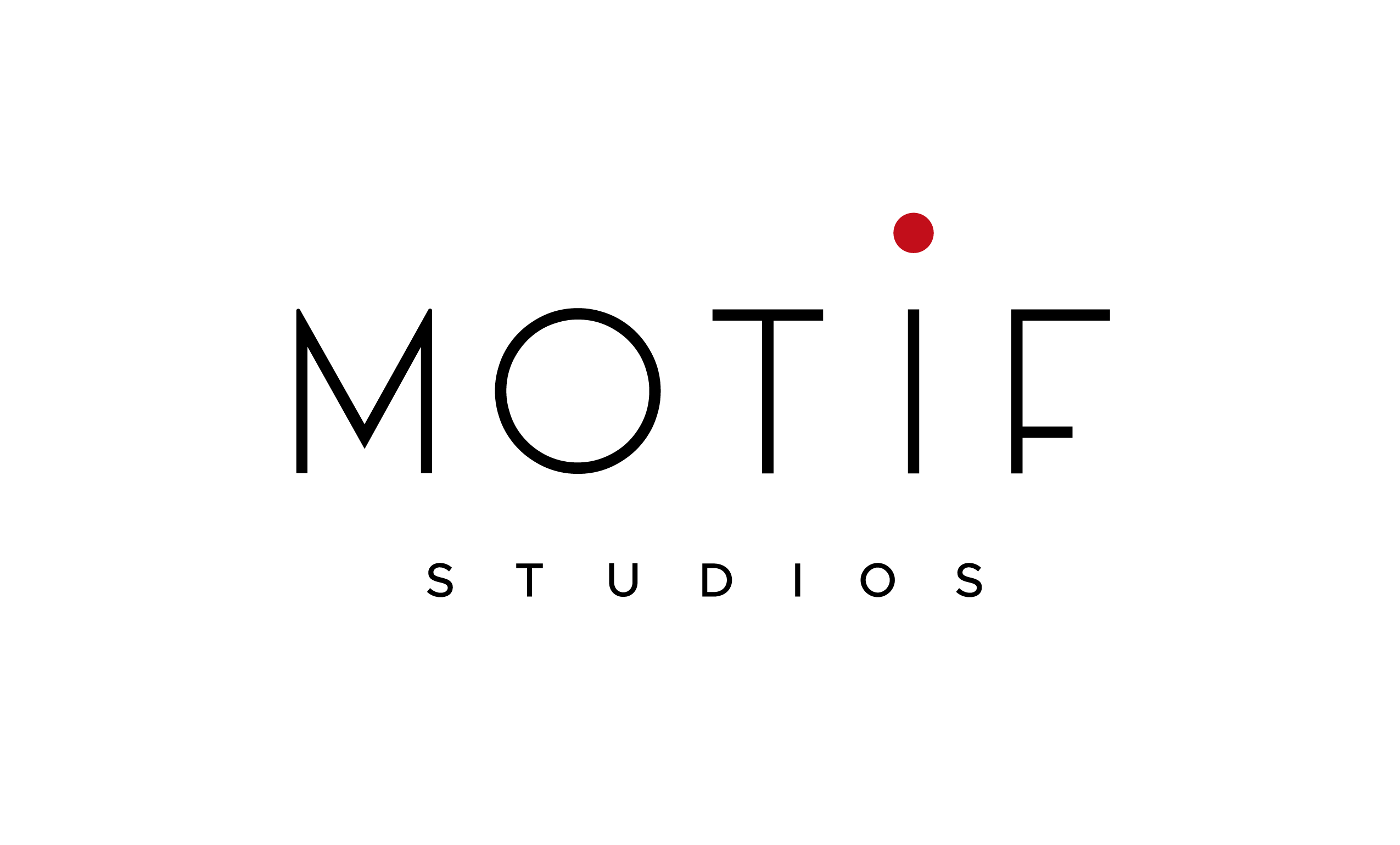 Motif Studios wordmark with red dot over the i