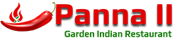 Panna II Garden Indian Restaurant logo — red chili pepper wordmark