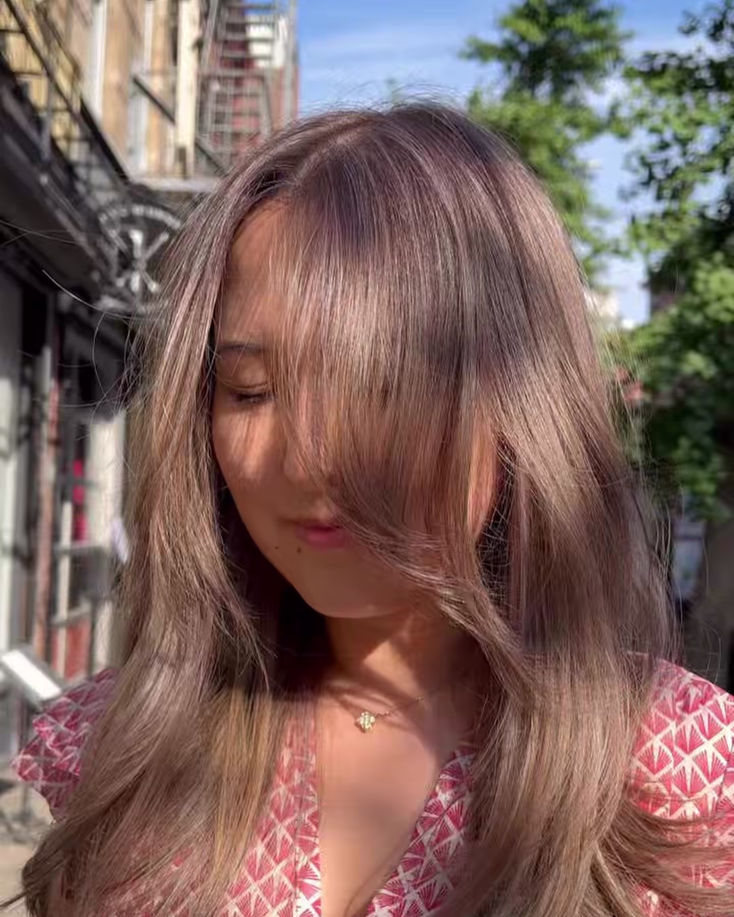 Client hair result by Redge Salons — honey blonde lengths