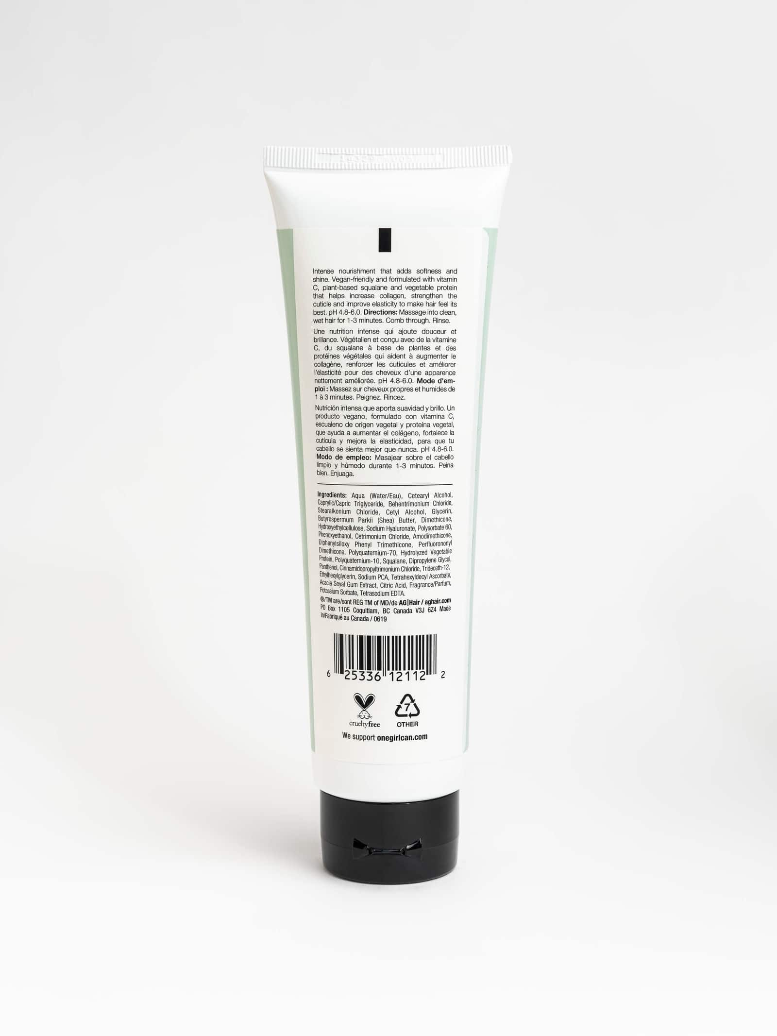 AG Vita C Conditioner tube, back label with directions