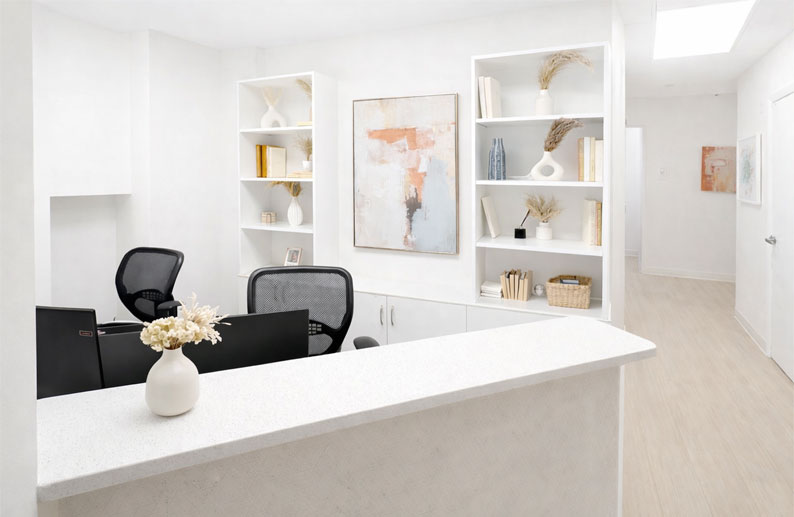 Garden City reception desk
