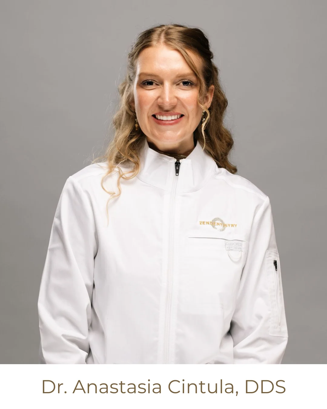 Dr. Anastasia Cintula, DDS, captioned portrait